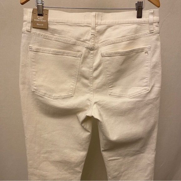 Madewell 32 (14) NWT 9” High Riser Skinny Skinny Jeans Off White Stretch New - Picture 6 of 15